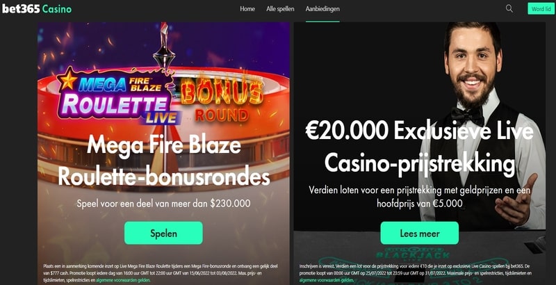 Bet 365 Casino Bonussen