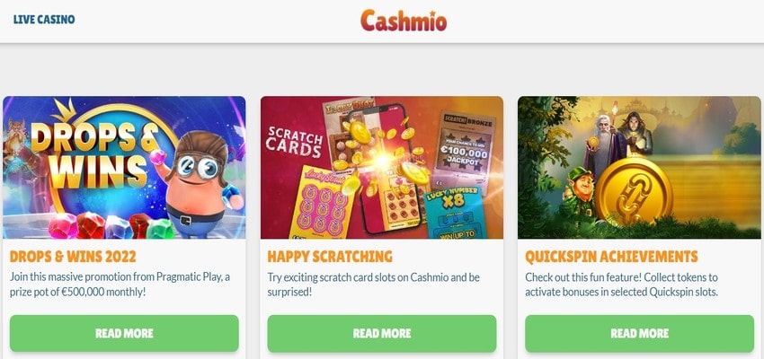 Cashmio Casino Bonussen