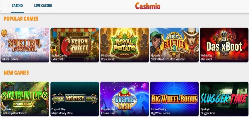 Cashmio Casino Spellen