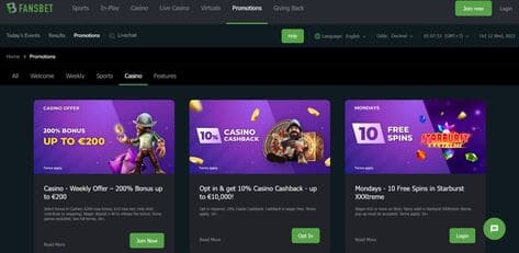 FansBet casino screenshot 1