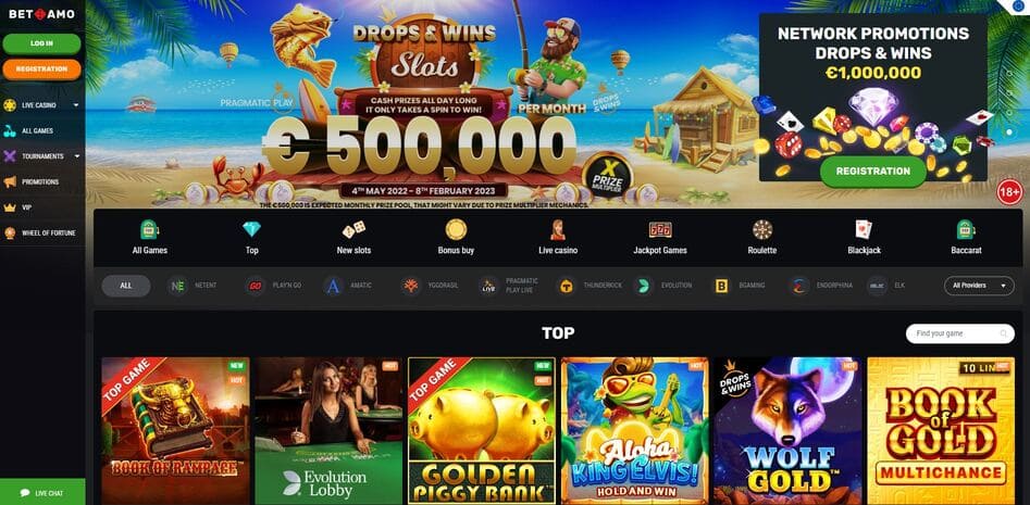 Betamo Casino Screenshot 1