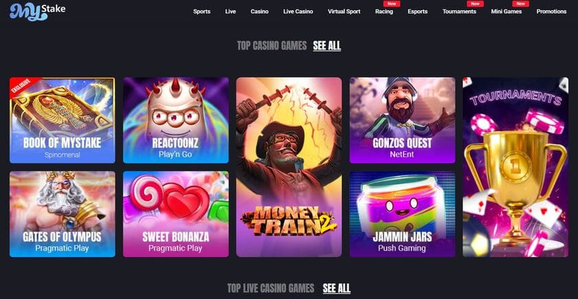 Mystake Casino Screenshot 3