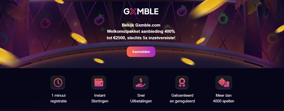 Gxmble casino voordelen