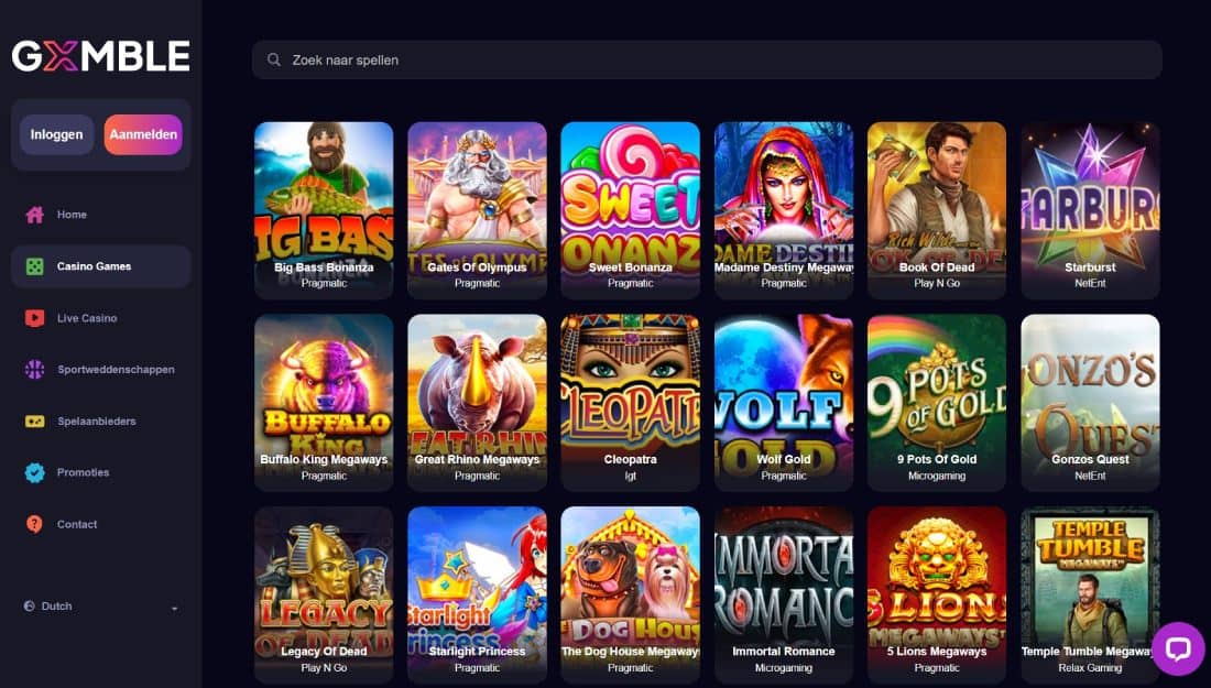 Gxmble Casino Games-lobby