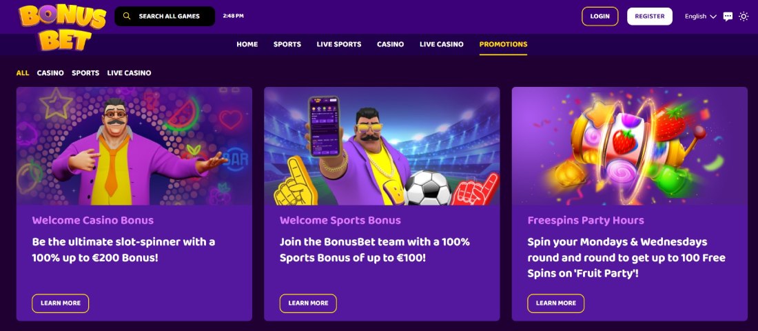 BonusBet Casino-promoties